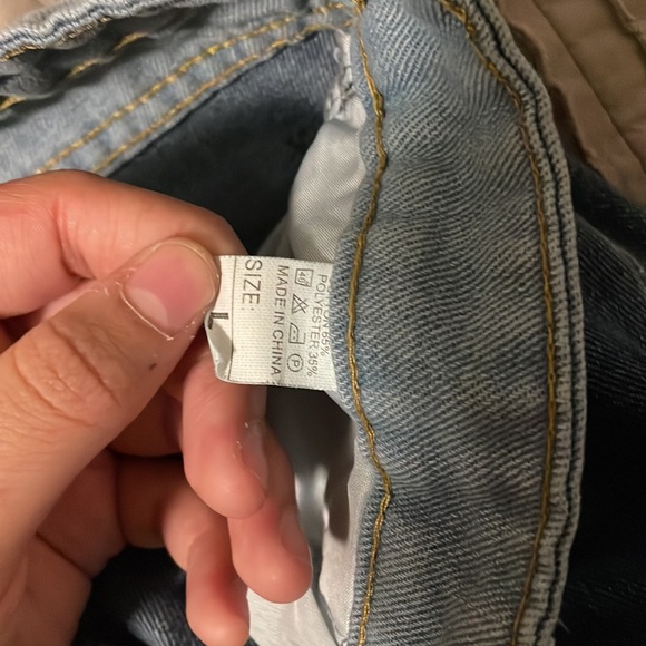 PATCHED WORK DENIM SKINNY JEANS, Size L, SHEIN, - Picture 3 of 3